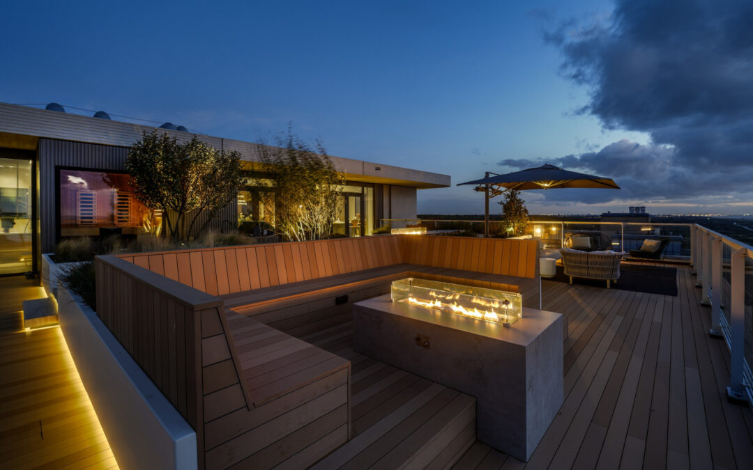 Luxury fire pit lounges: an architectural experience in the garden